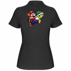Женское поло Cute Mario with turtle - PrintSalon