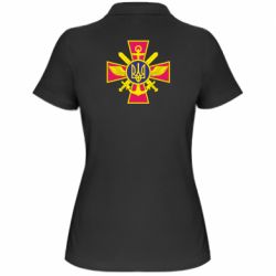 Женская футболка поло Эмблема ВСУ - PrintSalon