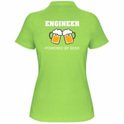 Женское поло Engineer Powered By Beer - PrintSalon