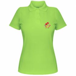 Женское поло Flowers and Butterflies - PrintSalon