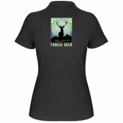 Женское поло Forest deer - PrintSalon