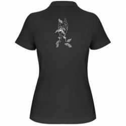 Женское поло Hand with leafs - PrintSalon