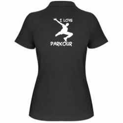 Женское поло I love parkour - PrintSalon