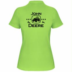 Женское поло John Deere and tractor fanArt