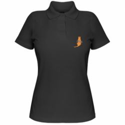 Женское поло Кот Атыбитесь - PrintSalon