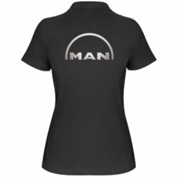 Женское поло Man metallic logo - PrintSalon