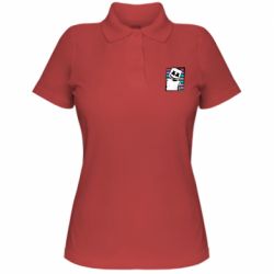 Женское поло Marshmello Colorful Portrait - PrintSalon