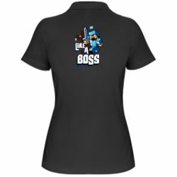 Женское поло Minecraft Like a Boss - PrintSalon