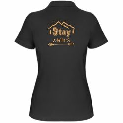 Женское поло Mountains - Stay Wild - PrintSalon