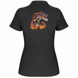 Женское поло Natsu with a dragon - PrintSalon