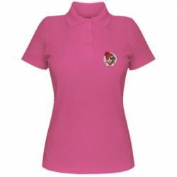 Женское поло Pug And Coffee - PrintSalon