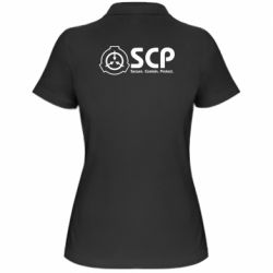 Жіноче поло SCP logo text - PrintSalon