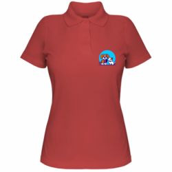 Женское поло Собачка и котик
