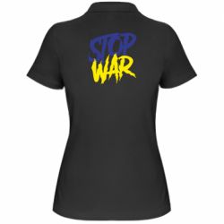 Женская футболка поло Stop this war - PrintSalon