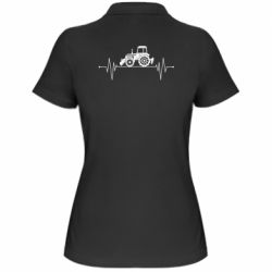 Женское поло Трактор импульс - PrintSalon