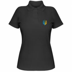Жіноче поло Тризуб квіти Україна - PrintSalon