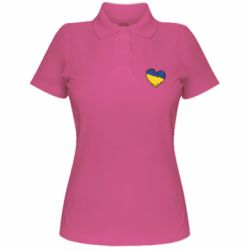 Женское поло Украина сердце с царапинами