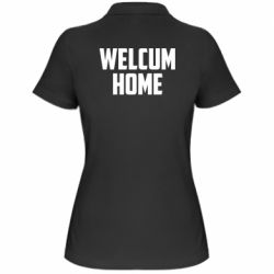Женское поло Welcum Home - PrintSalon