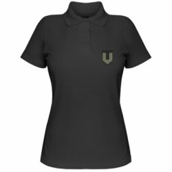 Женская футболка поло ЗСУ лого - PrintSalon