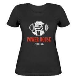 Женская футболка Powerhouse fitness - PrintSalon