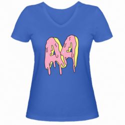 Женская футболка с V-образным вырезом A4 Donut - PrintSalon