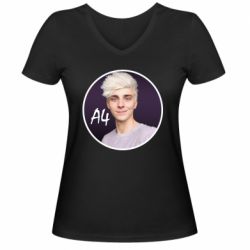 Женская футболка с V-образным вырезом A4 Vlad - PrintSalon