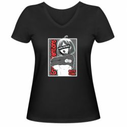 Жіноча футболка з V-подібним вирізом Aheago - PrintSalon