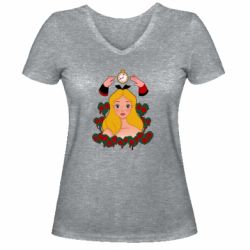 Жіноча футболка з V-подібним вирізом Alissa - PrintSalon