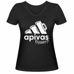 Женская футболка с V-образным вырезом Apivas - PrintSalon