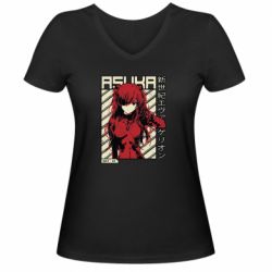 Жіноча футболка з V-подібним вирізом Аска Євангеліон - PrintSalon
