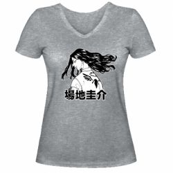 Женская футболка с V-образным вырезом Baji Keisuke - PrintSalon