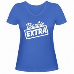 Женская футболка с V-образным вырезом Barbie Extra - PrintSalon