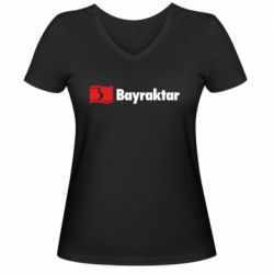 Жіноча футболка з V-подібним вирізом Bayraktar Logo - PrintSalon
