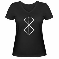 Жіноча футболка з V-подібним вирізом Berserk symbol - PrintSalon