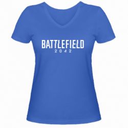 Женская футболка с V-образным вырезом Bettlefield 2042