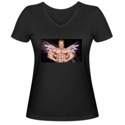 Женская футболка с V-образным вырезом Billy gachimuchi - PrintSalon