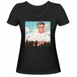 Женская футболка с V-образным вырезом Billy - PrintSalon