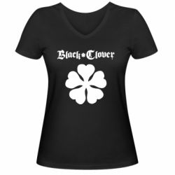 Жіноча футболка з V-подібним вирізом Black Clover Anime - PrintSalon