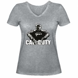 Жіноча футболка з V-подібним вирізом Боєць CoD - PrintSalon