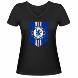 Жіноча футболка з V-подібним вирізом Chelsea Flag