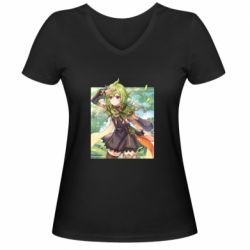 Женская футболка с V-образным вырезом Collei art - PrintSalon