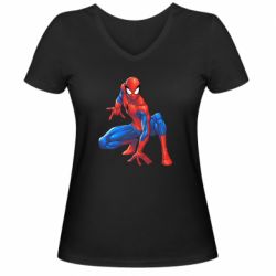 Жіноча футболка з V-подібним вирізом Cool Spider-Man - PrintSalon