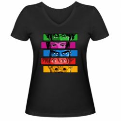 Жіноча футболка з V-подібним вирізом Cowboy Bebop Eyes - PrintSalon