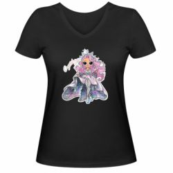 Женская футболка с V-образным вырезом Crystal star - PrintSalon