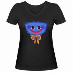 Жіноча футболка з V-подібним вирізом Cute Huggy Wuggy - PrintSalon
