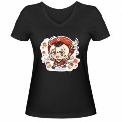 Женская футболка с V-образным вырезом Cute Klee - PrintSalon