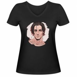 Женская футболка с V-образным вырезом Damiano David  portrait - PrintSalon