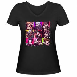 Жіноча футболка з V-подібним вирізом Danganronpa characters - PrintSalon