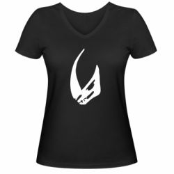 Женская футболка с V-образным вырезом Dean Jarin emblem - PrintSalon