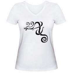 Жіноча футболка з V-подібним вирізом Draken Tattoo - PrintSalon
